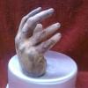 Solid chocolate hand for  Freddy Krueger cake topper
