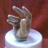 Hand was molded out of chocolate with a custom homemade mold